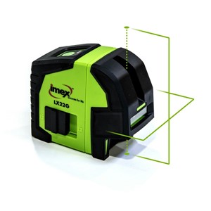 Imex Crossline laser with Plumb Green Beam with Case