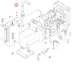 Eksos slange (manifold - potte ) MPF
