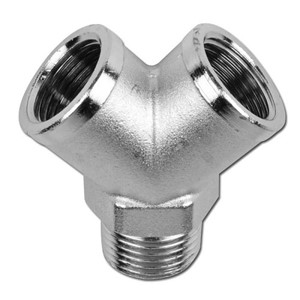 Y-gren 1/4" 2xinnv gjenge 1 x utv gjenge