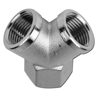 Y-gren 1/4" 3x innv,gjenger